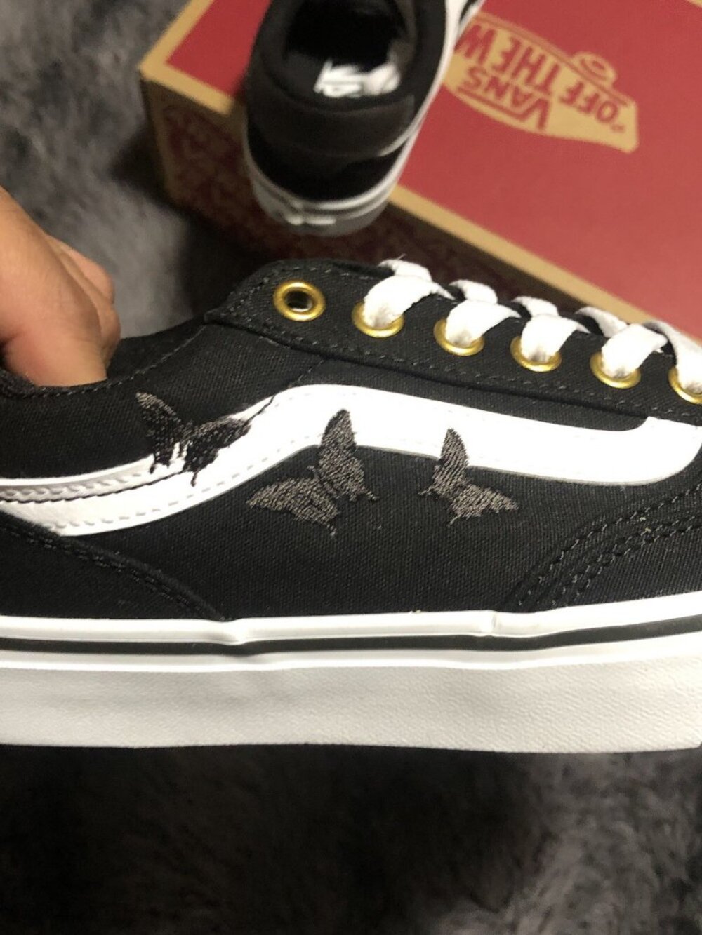 Vans Women's Skate Shoes, Size 8, Brooklyn Ls, Mono Embroidery, VN000D7UBLK - Picture 4 of 7